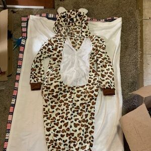 Animal Print Hooded Onesie